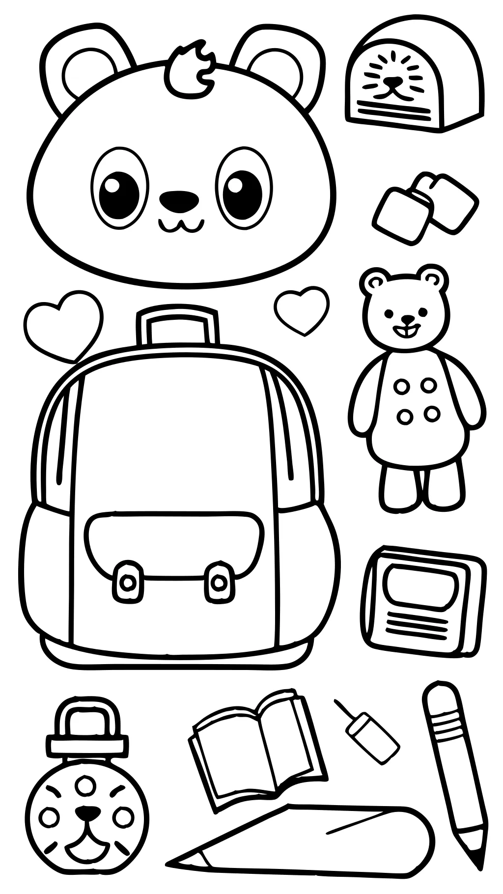 preschool back to school coloring pages